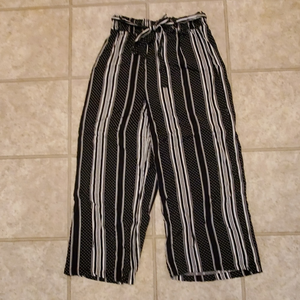 High waisted wide leg pants